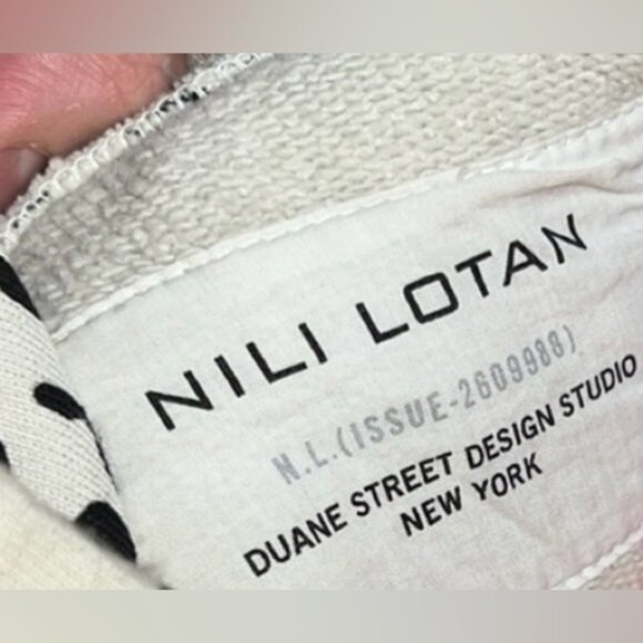 Nili Lotan luxury hoodie black white sweater pull over cheetah animal high end - Picture 3 of 5